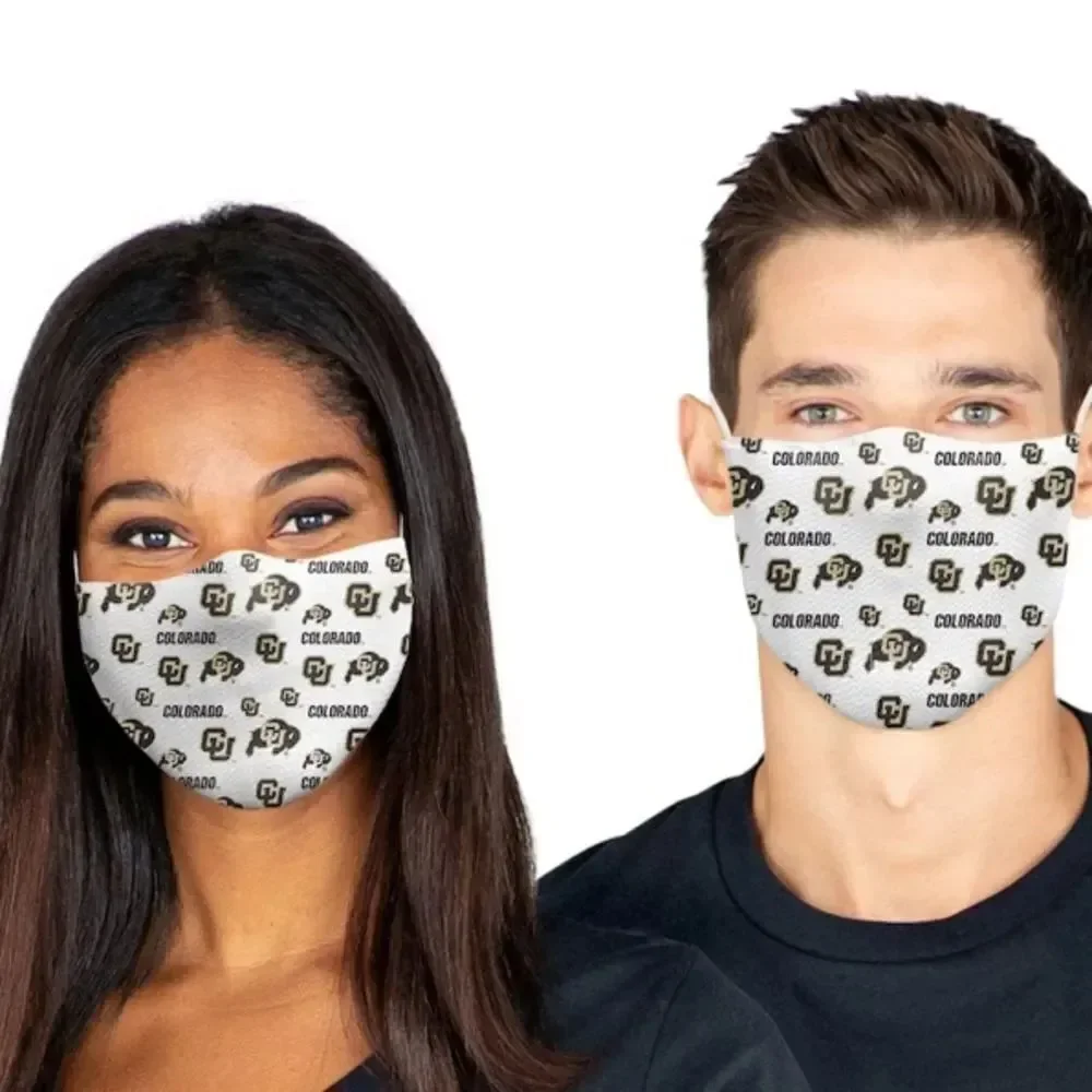 NIP Colorado Buffaloes Buffs Buffalo Logo Face Covering Mask Masks Set of 3